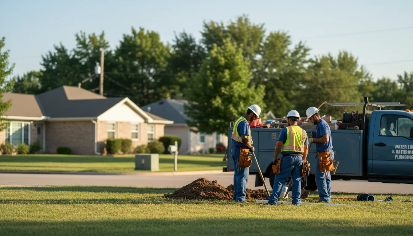 Residential water line and bathroom plumbing service in Pendleton, IN